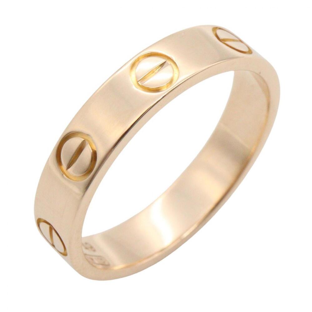 Cartier Mini Love Ring, 18K Pink Gold (PG), Men's/Women's, Tone, B4084600